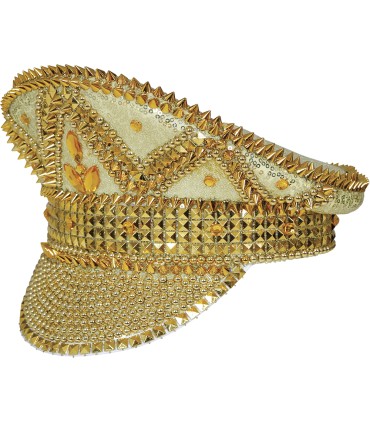 GORRA POLICIA ORO PEDRERIA